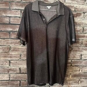 Calvin Klein Polo Shirt Men's XL Gray Short Sleeve